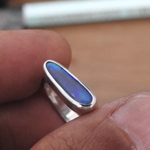 AUSTRALIAN BLACK OPAL RING