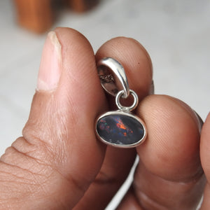 AUSTRALIAN BLACK OPAL PENDANT