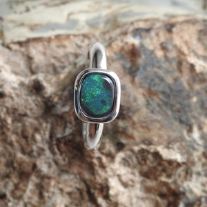 AUSTRALIAN BLACK OPAL RING