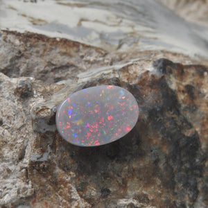 Made to Order Ring with Solid Lightning Ridge Multi-Color Opal