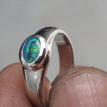 Load image into Gallery viewer, LIGHTNING RIDGE BLACK OPAL RING