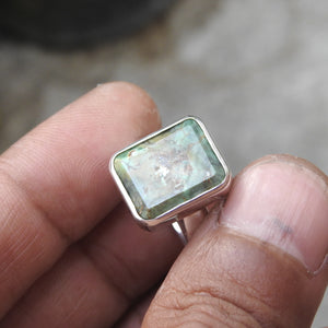 Australian Natural Variscite Sterling Silver Ring