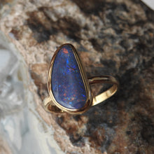 Load image into Gallery viewer, AUSTRALIAN BLACK OPAL RING