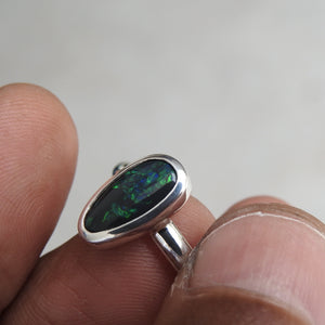 AUSTRALIAN BLACK OPAL RING