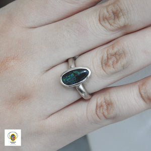 AUSTRALIAN BLACK OPAL RING