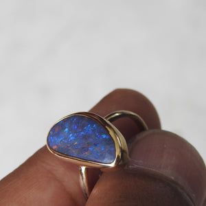 AUSTRALIAN BLACK OPAL RING