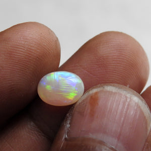Made to Order Ring with Solid Lightning Ridge Multi-Color Opal