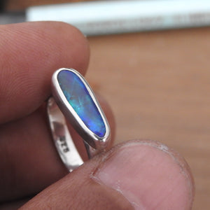 AUSTRALIAN BLACK OPAL RING