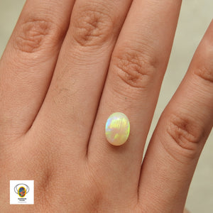 Made to Order Ring with Solid Lightning Ridge Multi-Color Opal