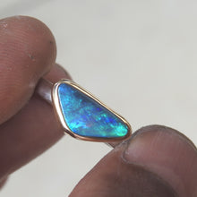 Load image into Gallery viewer, AUSTRALIAN BLACK OPAL RING