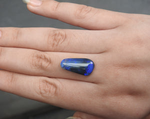 Lightning Ridge Solid Black Opal with Blue Green Colors
