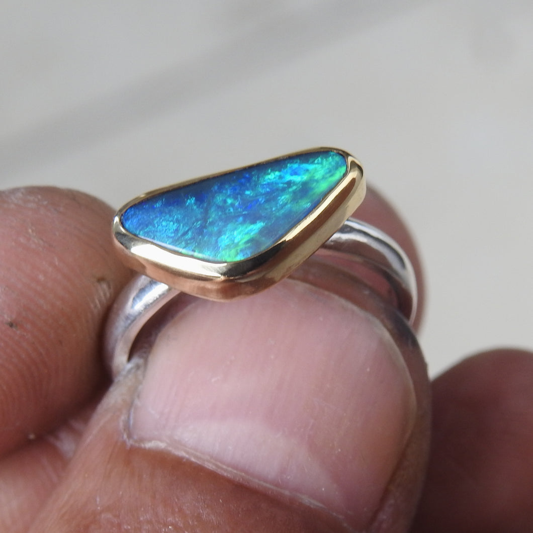 AUSTRALIAN BLACK OPAL RING