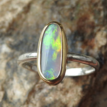 Load image into Gallery viewer, Lightning Ridge Solid Opal Ring