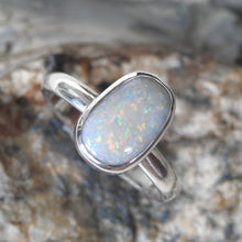 Load image into Gallery viewer, Mintabie Solid White Opal Ring