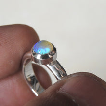 Load image into Gallery viewer, Solid Lightning Ridge Opal Sterling Silver Ring