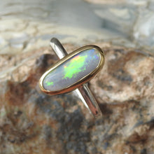 Load image into Gallery viewer, Lightning Ridge Solid Opal Ring