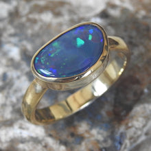 Load image into Gallery viewer, BLACK OPAL RING