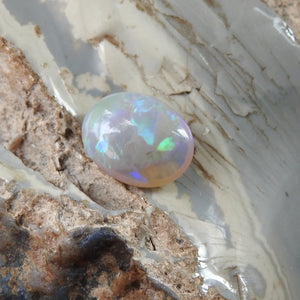 Lightning Ridge Solid Opal with Green Blue Colors.