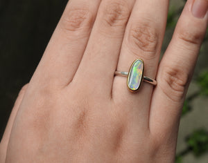 Lightning Ridge Solid Opal Ring