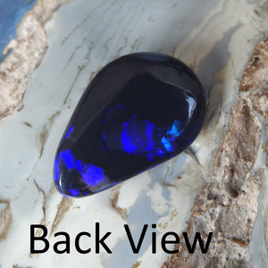 Lightning Ridge Solid Black Opal with Blue Color.