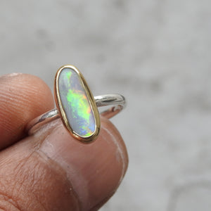 Lightning Ridge Solid Opal Ring