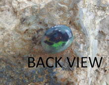 Load image into Gallery viewer, Natural Lightning Ridge Solid Black Opal with Red Green Colors.