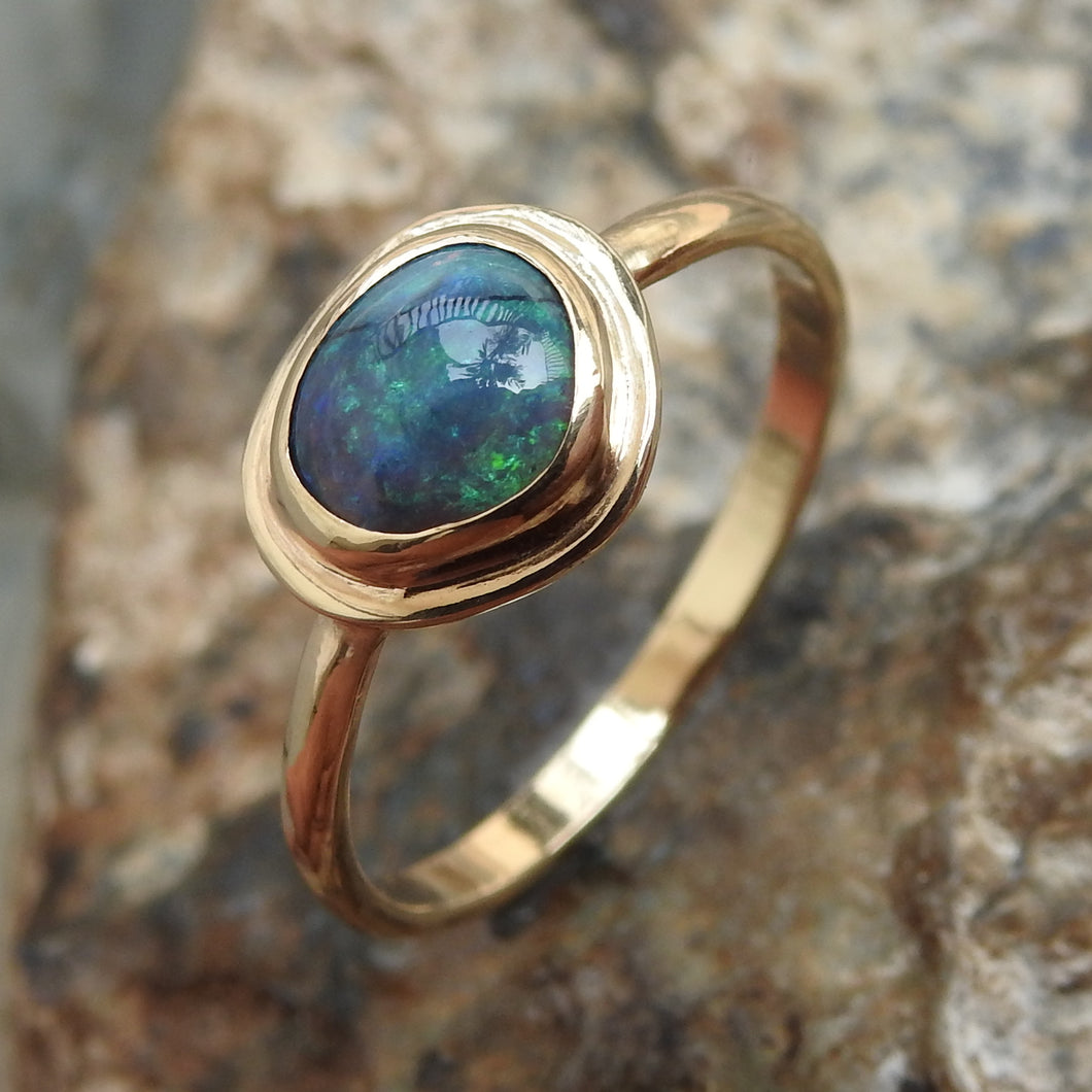 BLACK OPAL RING